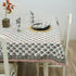 Elegant interior bedroom with printed table cloth