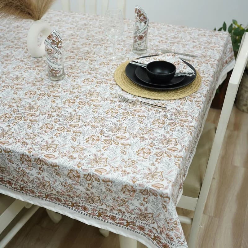 Floral traditional table cloth print