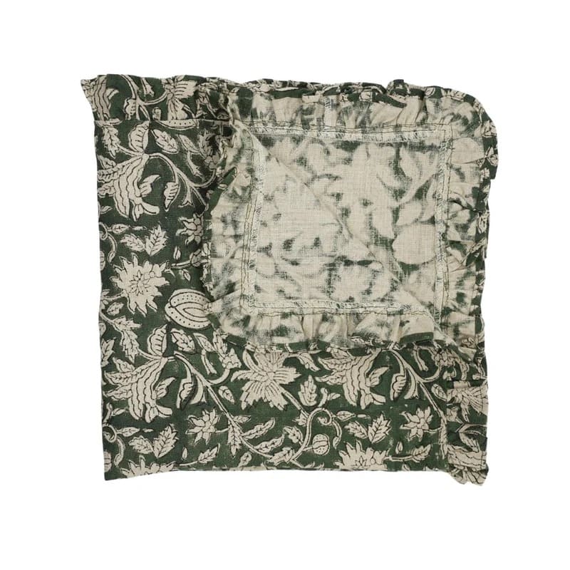 block printed cotton napkins farmhouse style