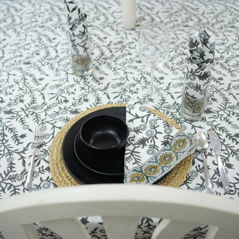 Artisan traditional table cloth print