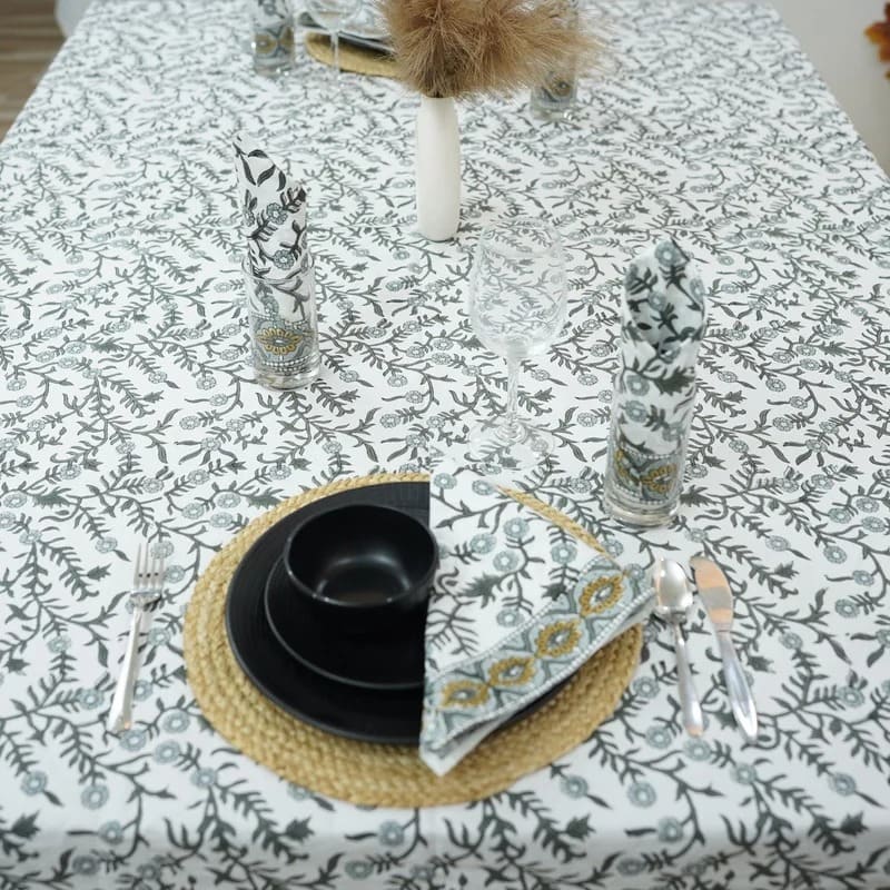 Designer traditional table cloth print