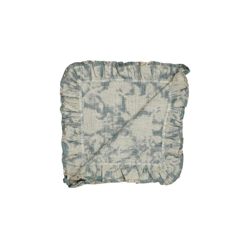 Floral linen napkins in neutral color palette