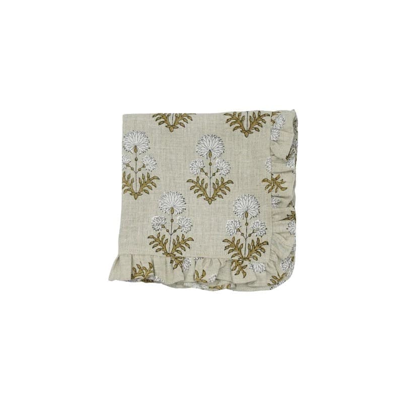 Handmade cotton napkins with detailed block prints