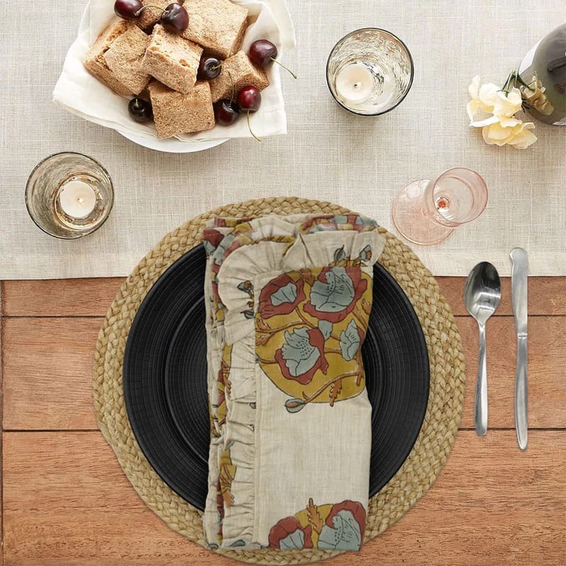 indian printed napkins cotton table linen set