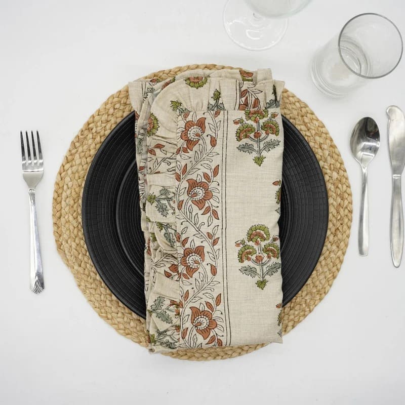 Bulk block print napkins for restaurant use