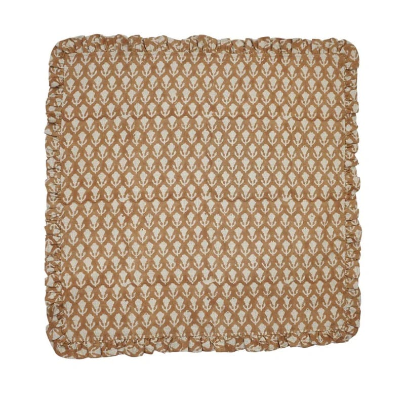 Floral linen napkins for wedding table decor