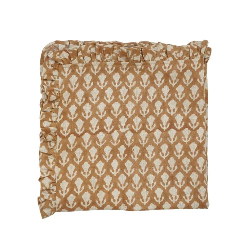 Floral linen napkins for spring table setting