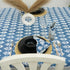Block print round table  cloth for farmhouse dining