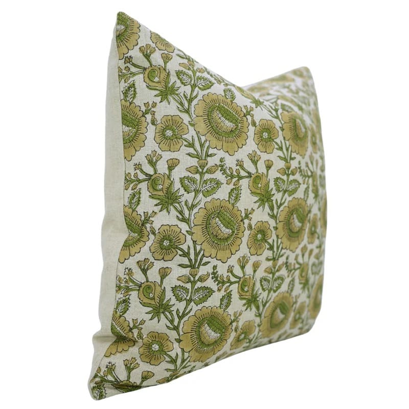 Throw pillow cover 18x18 block print design