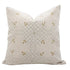 Red and blue pillow covers with block print design