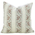 Brown velvet pillow covers with subtle hand print style