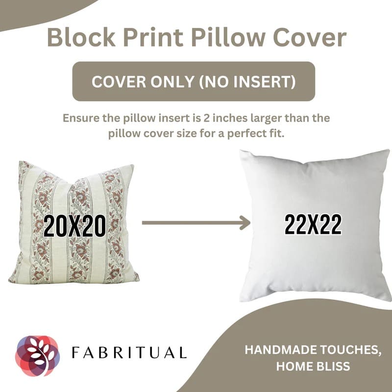 Hand print decorative pillow covers for bedroom styling
