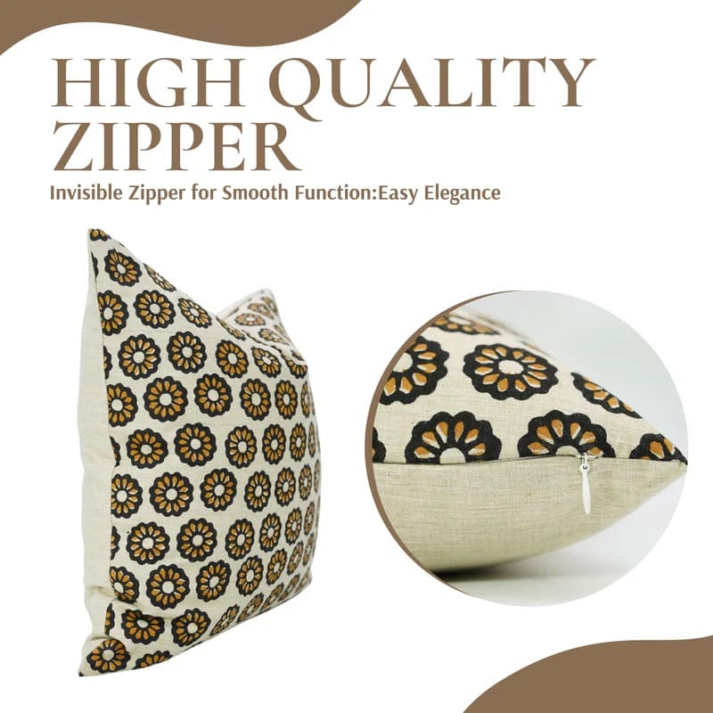 Decorative pillow coverings in block print cotton