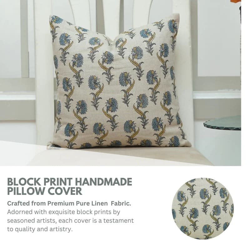 Decorative pillow cover handmade artisan pattern