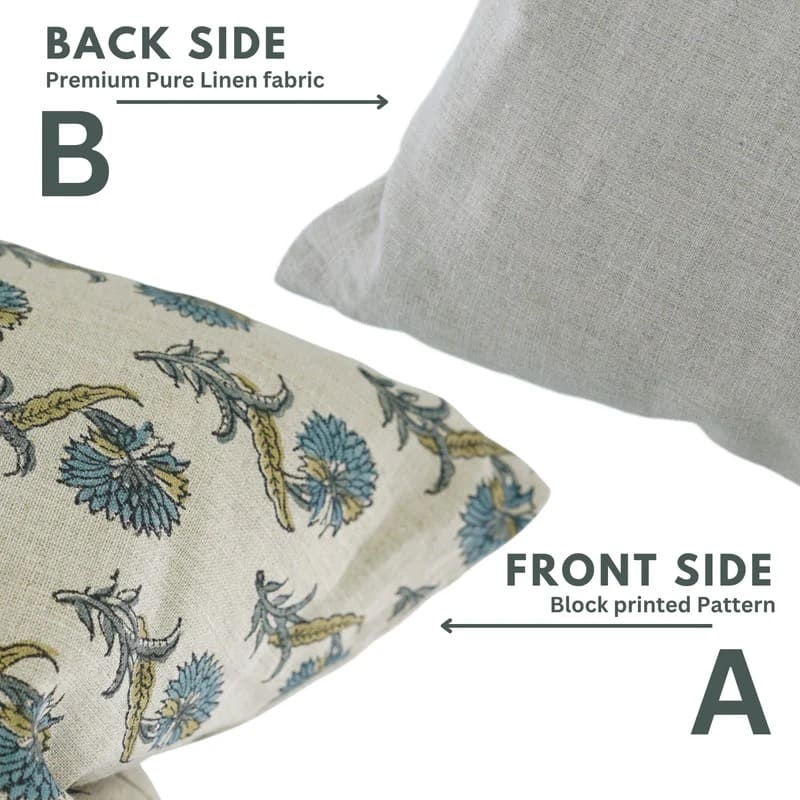 Hand print pillow cover cushion farmhouse style