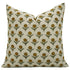 Pillow cover 20x20 white handmade block print