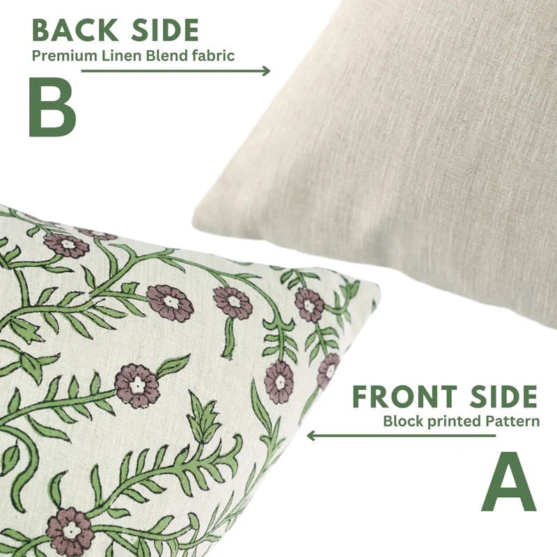 Grey and white hand print pillow covers for modern décor