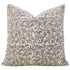 Dark brown pillow covers with hand block print accents