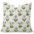 Dark brown pillow covers with stylish hand print accents