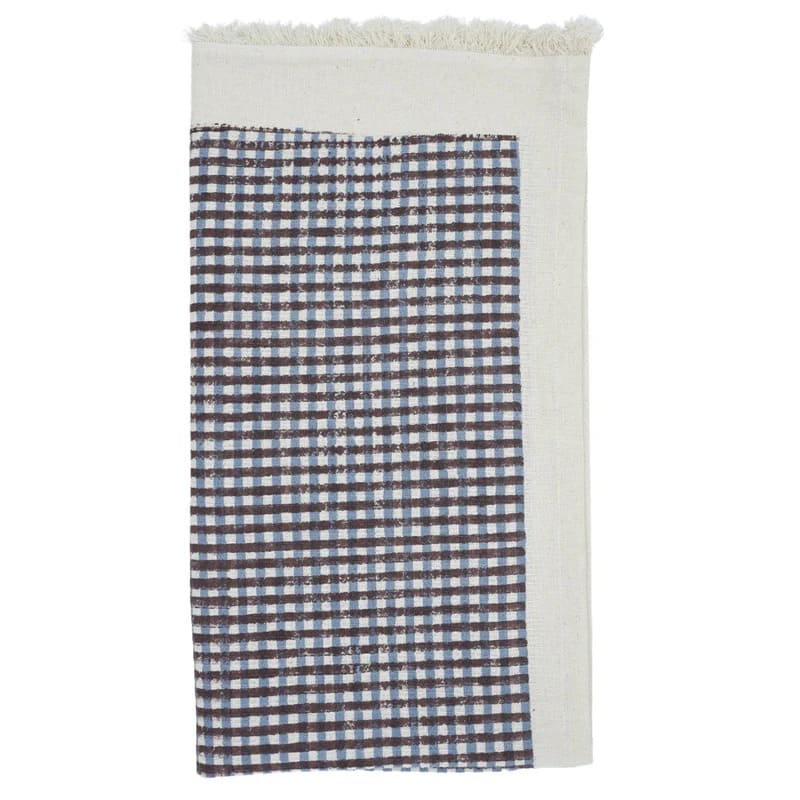 Waffle cotton towel in stylish green pattern