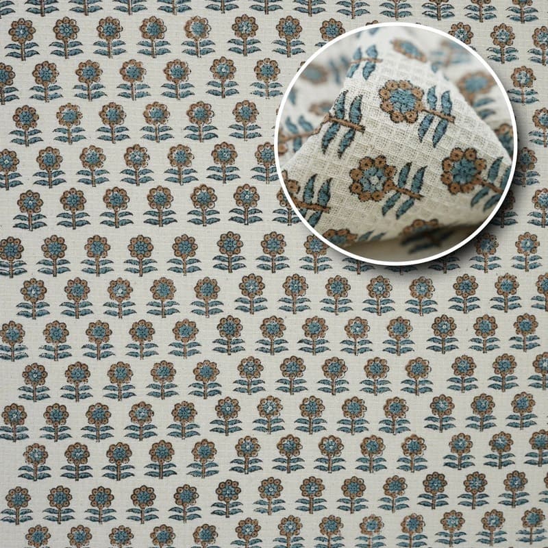 Soft cotton hand towel with green print