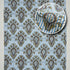 Waffle weave cotton towel in green print