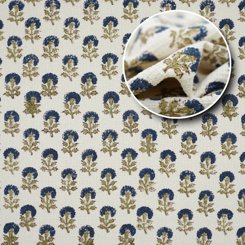 Cotton waffle towel in green for daily use