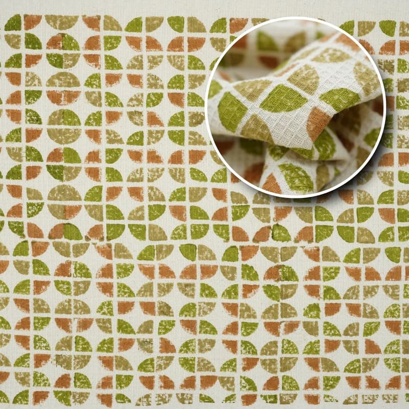 Hand towel green patterned for daily use