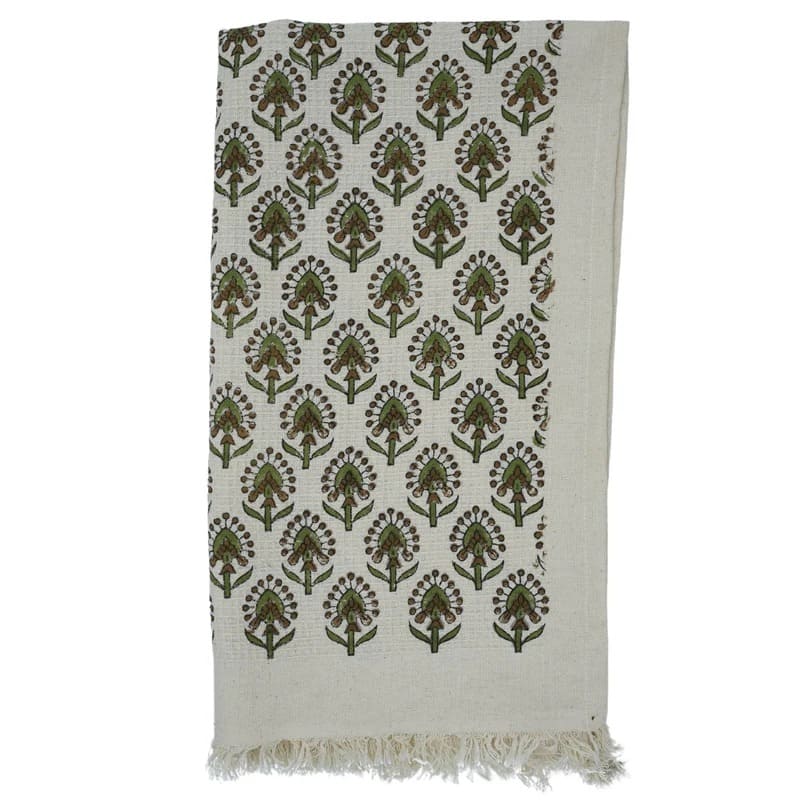 Green towel folded decorative cotton style