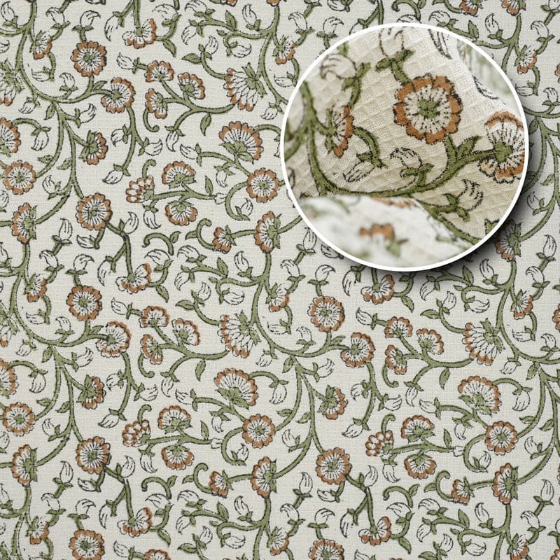 Green hand towel with stylish texture