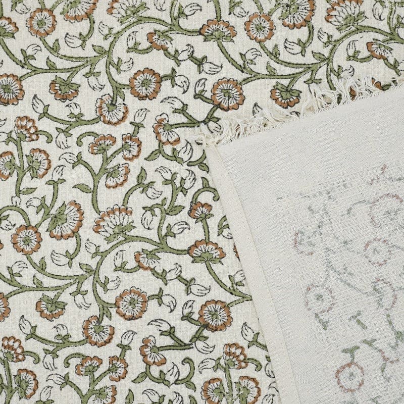 Waffle cotton hand towel decorative green