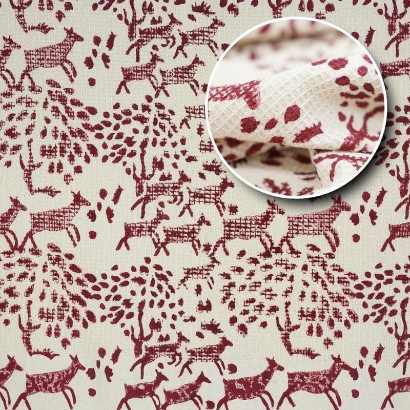 Soft cotton towel green patterned on rack