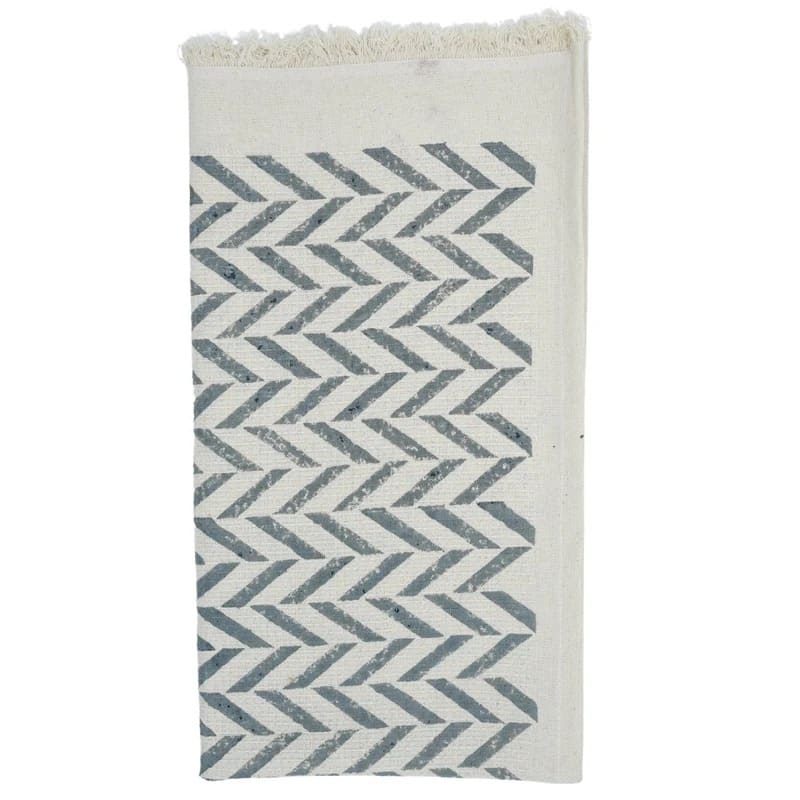 Decorative cotton hand towel in vibrant green