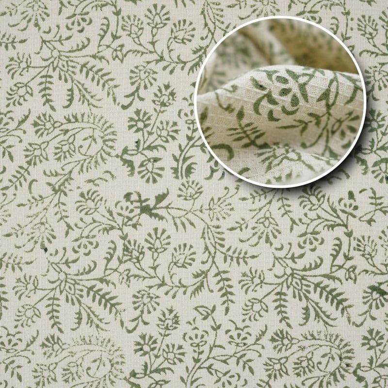 Cotton decorative towel in soft green tones