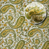Hand towel green with waffle cotton detail