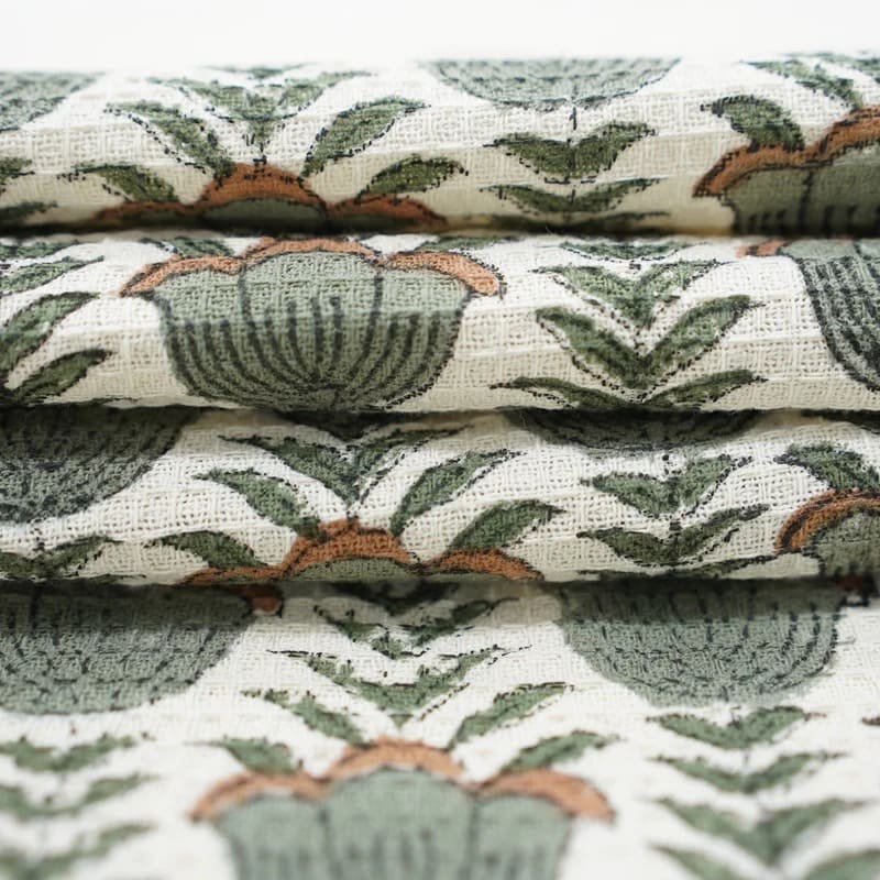 Decorative hand towel stacked green color