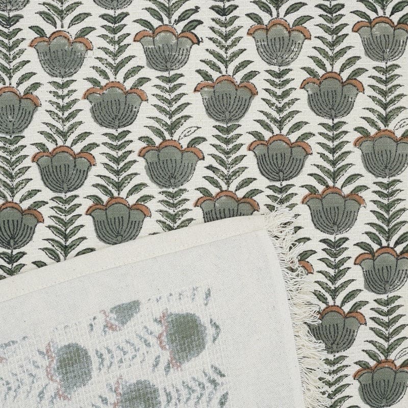 Soft waffle cotton towel in green shade