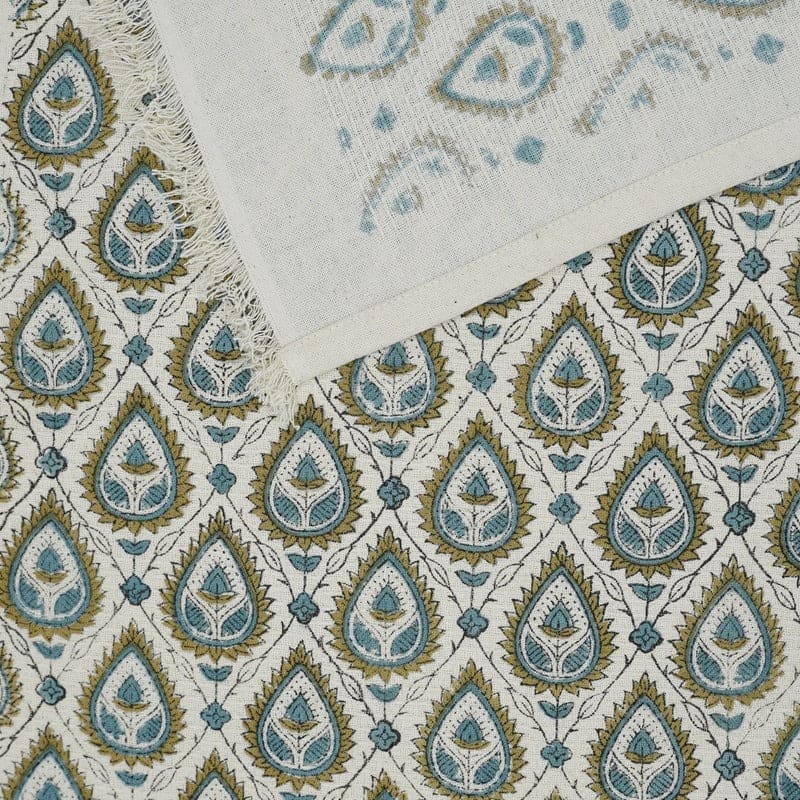 Green patterned decorative hand towel for home use