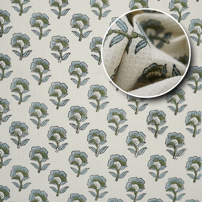 Green patterned hand towel with stylish accents