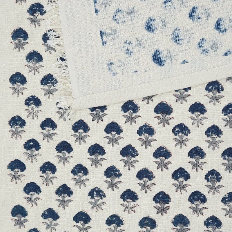 Cotton waffle hand towel in green minimalist style