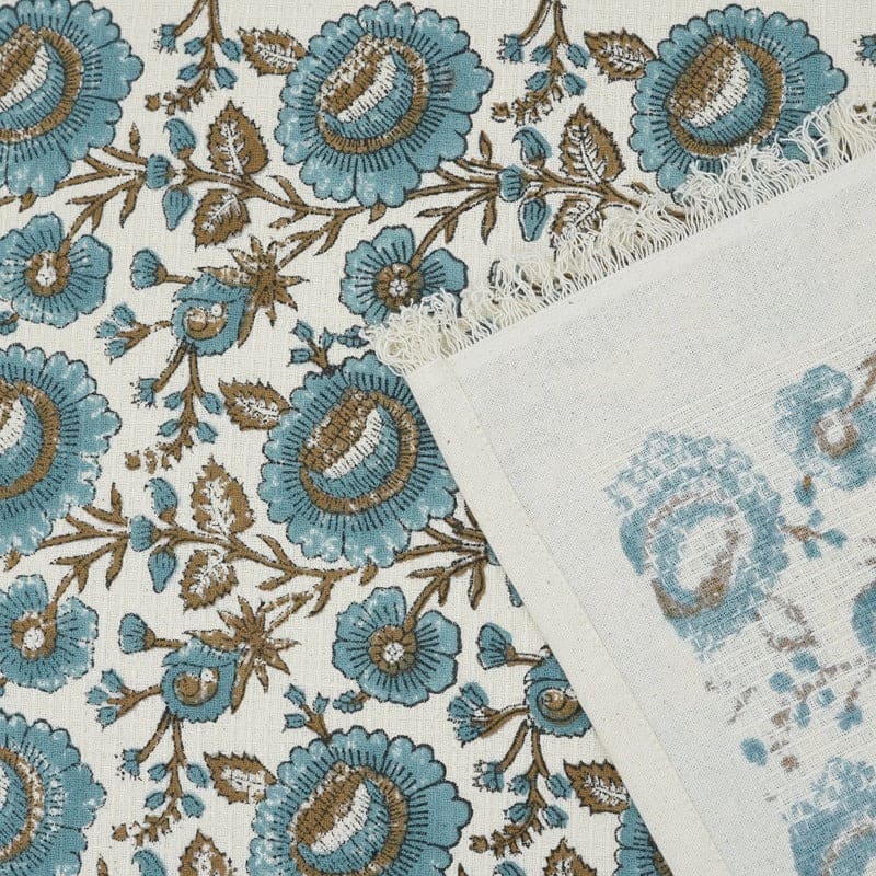 Decorative green hand towel with subtle design