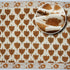 Green patterned towel with elegant printed accents