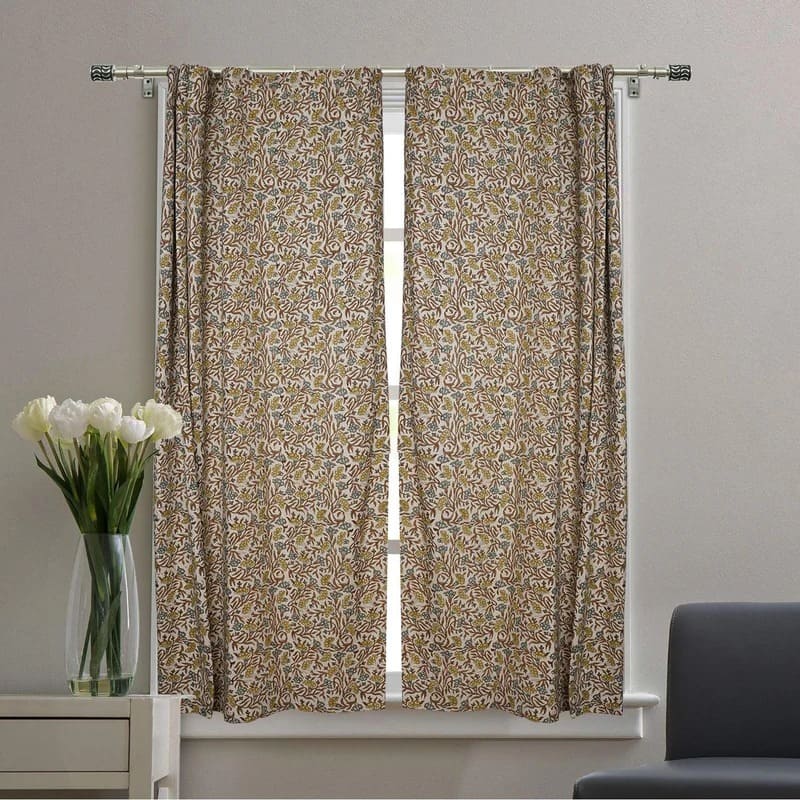 Patterned blackout curtains for modern bedroom