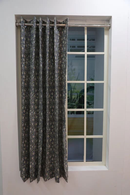 Door covering curtains hand print artisan design