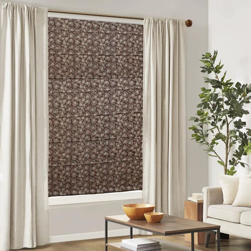 Block print Roman shade adding charm to interiors