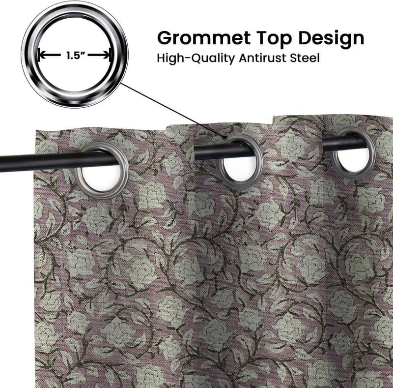 Sage bedroom curtains hand print decorative fabric