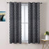 Block print curtain panels for farmhouse and modern rooms