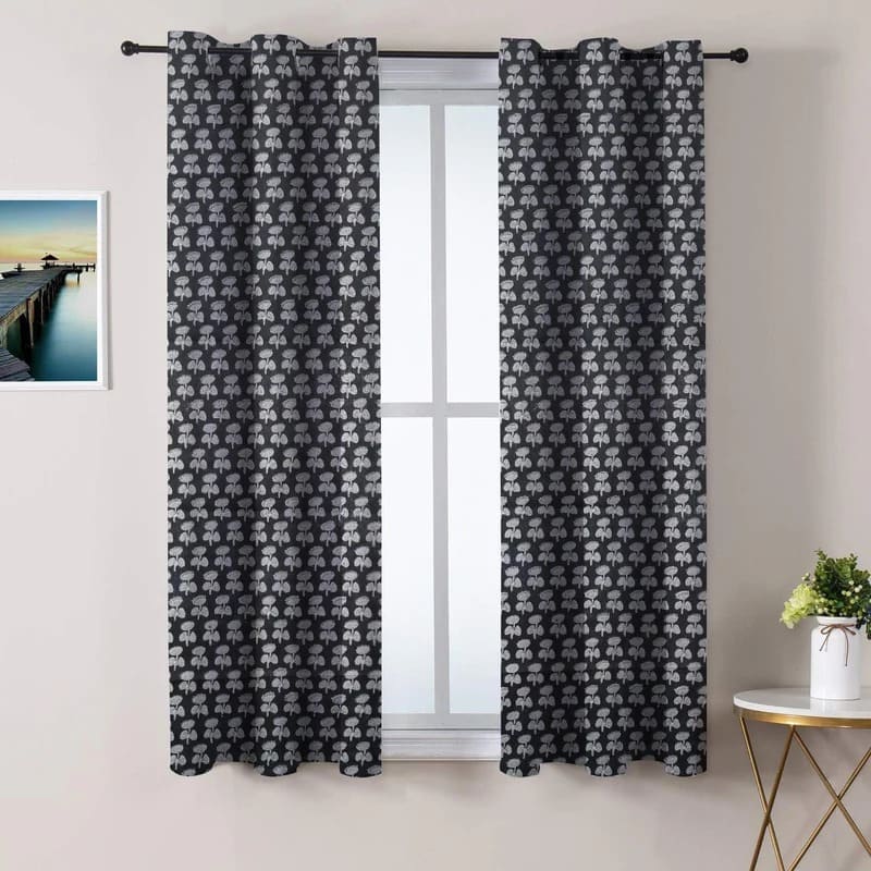 Block print curtain panels for farmhouse and modern rooms