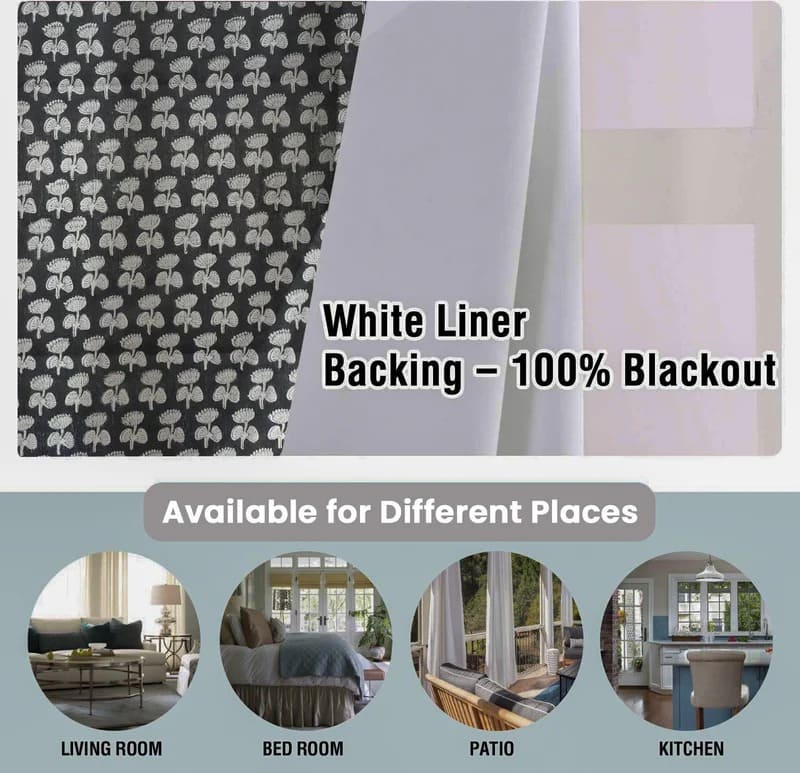 Indian block print curtains for colorful, cozy spaces