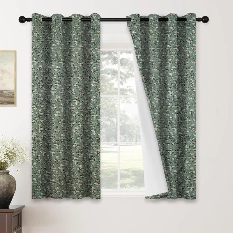 Floral curtains for modern farmhouse interiors